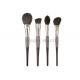 Luxury Nature Ebony Handle Natural Hair Makeup Brushes Set Collection