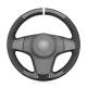 Custom Hand Stitching Carbon Suede Steering Wheel Cover for Vauxhall Opel Corsa D Chevrolet Niva 3-Spoke