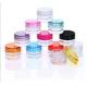 Beauty Products Plastic Cosmetic Containers PS Clear Body With Pot Black Lids