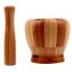 Kitchen Tools Bamboo Mortar And Pestle For Cooking Ginger / Garlic / Herb