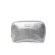Good Quality Silver Gray PU Cosmetic Toiletry Makeup Bag Waterproof
