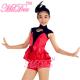 Cap Sleeves Hip Hop Dance Wear Lacing Across Middle Font Bodice With Back Centre Zipper