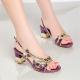 BS044 Sandals Women2020 Summer New Sandals Casual Fashion Word Belt Mid-Slope Heel Sandals Female Mother Shoes