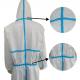 CE Certified Breathable Waterproof Disposable Microporous Coverall With Tape Seamd