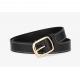 Double Stitching 2.8cm Women's Fashion Leather Belts Screw Pin Buckle