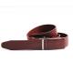 3.5cm Men Leather Ratchet Dress Belt With Automatic Click Slide Buckle