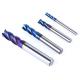 HRC65 Nano Blue Coating Tungsten End Mill 2/3/4/6 Flutes Flat Head Ball Milling Cutter