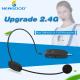 Handheld Headset 2 in 1 2.4G Wireless Microphone Speech Headset Megaphone Mic for Loudspeaker Teach Meeting Tour Guide