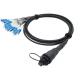 IP 68 Waterproof ODVA MPO-SC FTTA Patch Cord 12 Fibers Breakout Cable