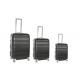 ABS Zipper Framed Trolley Bag Set Of 3 Hard Shell Suitcases Logo Customized