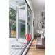 White color low-E glass thermal break aluminum folding door for villa house