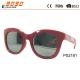Lady fashion sunglasses made of plastic, 100% UV Protection mirrored Lenses