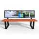 Wooden Advertising Bench Waterproof For Outdoor Garden Park