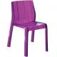plastic transparent purple Frilly Chair LeisureMod Denville Transparent Black Modern Dining Chair