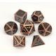Tabletop Game Metal RPG Dice Durable Antiwear Exquisite Carving