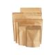 Degradable kraft paper food packaging vertical zipper brown white paper bag