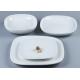 CIQ Approved Odorless Western Square Plain White Dinner Set