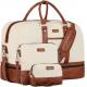 3 In 1 Large Capacity Canvas Leather Weekender Bag Multifunctional Design OEM ODM