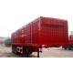 Red 3 Axles Heavy Duty Semi Trailers Steel Box Van Trailer 40 Ton Max Payload Heavy Duty Semi Trailers