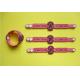 Pink Soft PVC Rubber Bracelet Clasp Adjustable Bracelet ,Custom Company Logo Name, For Adult And Kids