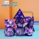 Purple Crystal Skull Resin Boarding Dice Set Dragon and Dungeon