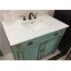 Eased Edges Marble Vanity Tops Crystal White With Rectangle Sink