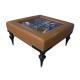 Stone top upholstery wooden base hotel bedroom side table/end table/coffee table