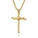 Fashion Stainless Steel Chain Necklace Men's Jewelry Gold Plated Spiral Pendant Necklaces for Men Hip Hop Party Anniversary Gift