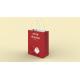 Intercon Pack Red Kraft Gift Bags 65g-140g Shopping Paper Bags With Handles