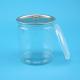 Food Grade Material Clear Plastic Jars With Aluminium Cover Water Resistance