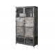 Double Door Living Room Container Style Cabinet Unique Retro Paint Iron Mesh Design