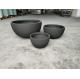 Factory direct hot selling light weight black bowl pottery for garden planting