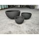 Factory direct hot selling light weight black bowl pottery for garden planting