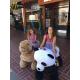 Hansel commercial children rides plush toys stuffed animals on wheels for shopping centers