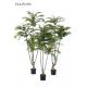 Multiple Stems Faux Chinese Toon Tree Plastic And Fabric Decoration Plant