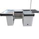 Electric Conveyor Belt Supermarket Checkout Counter With Adjustable Shelf