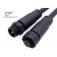 2 Pole M12 Plastic Nut Nylon Moulded Waterproof Plug LED Lamp Solar Waterproof Cable Male And Female Quick Plug