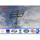 ASTM A36gr50 Electrical Galvanized Steel Pole Transmission Line Galvanized Hex Steel Poles