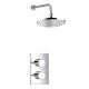 Bathroom Thermostatic Concealed Shower Set with Brushed Nickel Shower Mixer