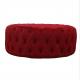 Red Round Ottoman Footstools Velvet Tufted Button Coffee Table With Different Colors