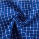 Shirt 100D Blue Gingham Cotton Fabric By The Yard 300GSM 50*50 Count