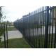 Pressed spear top galvanized powder coated garrison steel fence 1.8m*2.3m rails SHS 50mm