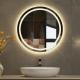 Tempered Round Mirror Glass 3mm Thick Digital Display LED Mirror Glass