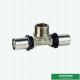 Male Threaded Tee Compression Double Straight Brass Press Union Fittings For Pex Aluminum Pex Pipe