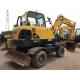 Hyundai R60W-7 Used Mini Excavator Machine , Second Hand Wheel Excavators For Sale