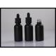 Matte Black Frosted Essential Oil Glass Bottles Cosmetic Liquid Containers