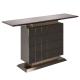 Two Doors Stainless Console Table Dark Oak Marble Top Console Table