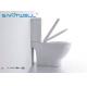 American Standard  Siphonic Ceramic Toilet Dual Flush Normal Height Round Front WC with Liner White 2-Piece