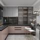 Modern Custom Stainless Steel Kitchen Cabinet Set Furniture Coffee Color