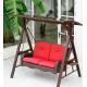 Metal Frame 2 Seater Garden Swing Chair With Awning And LED Light